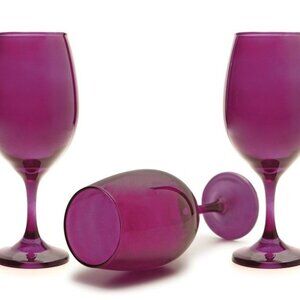 NEW in box! 4 Moonlight Purple Wine Goblets by CIRCLEWARE 20 oz wine glasses.